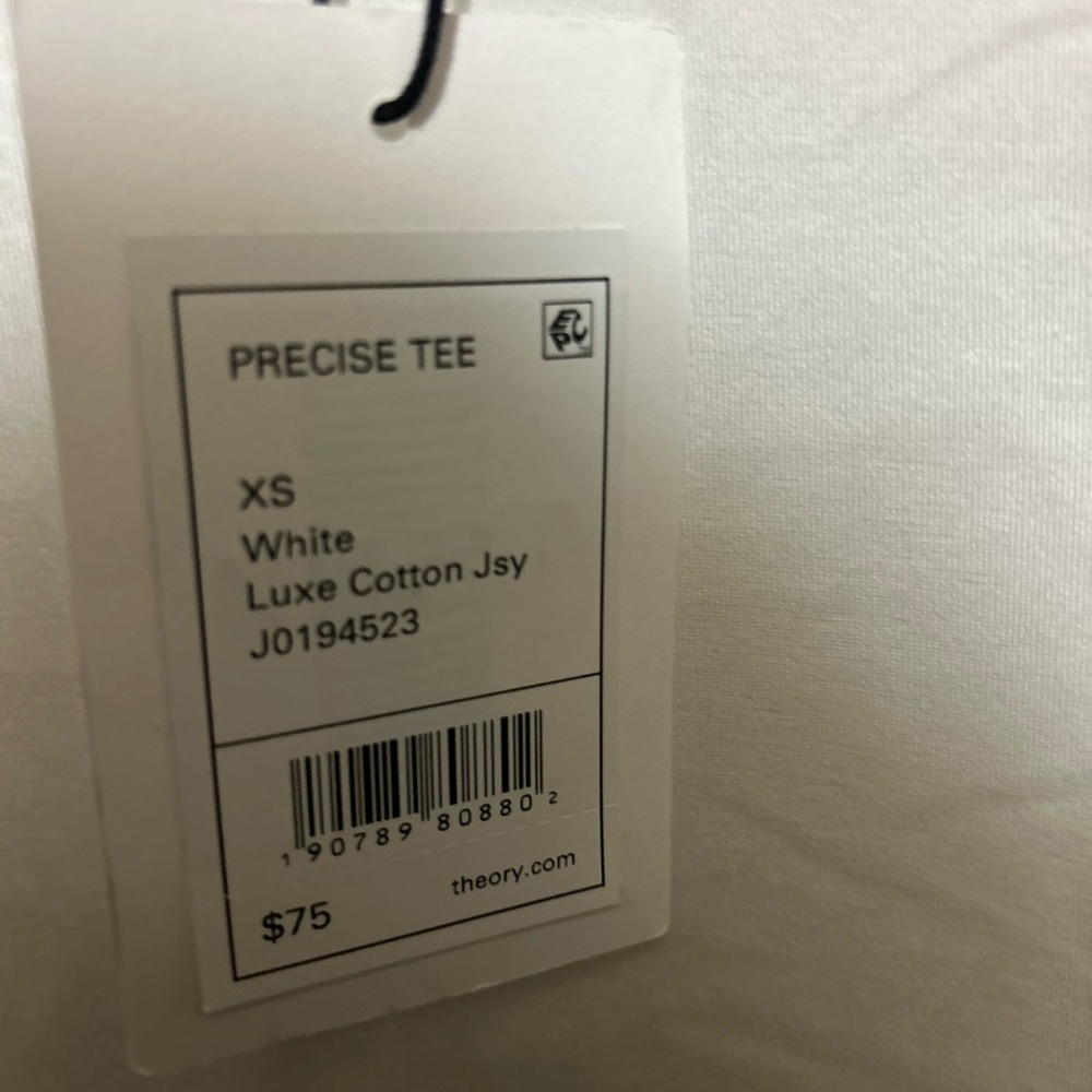 Theory White Precise Tee XS